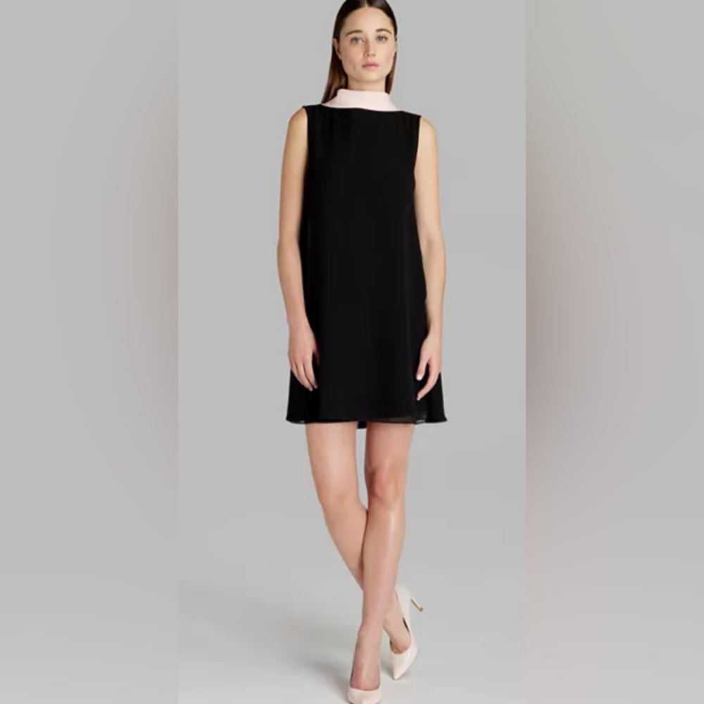 Ted Baker Bellah Collar Detail Reversible Dress Black/Rose Gold Size 4